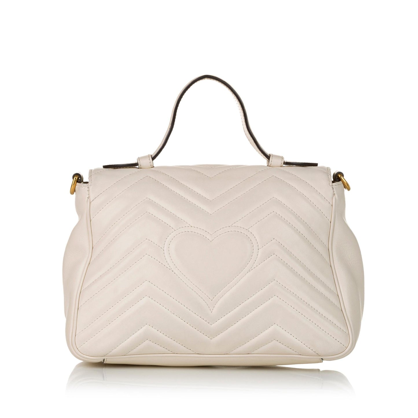 Gucci GG Marmont SHG Leather Calf White Satchel Bag
