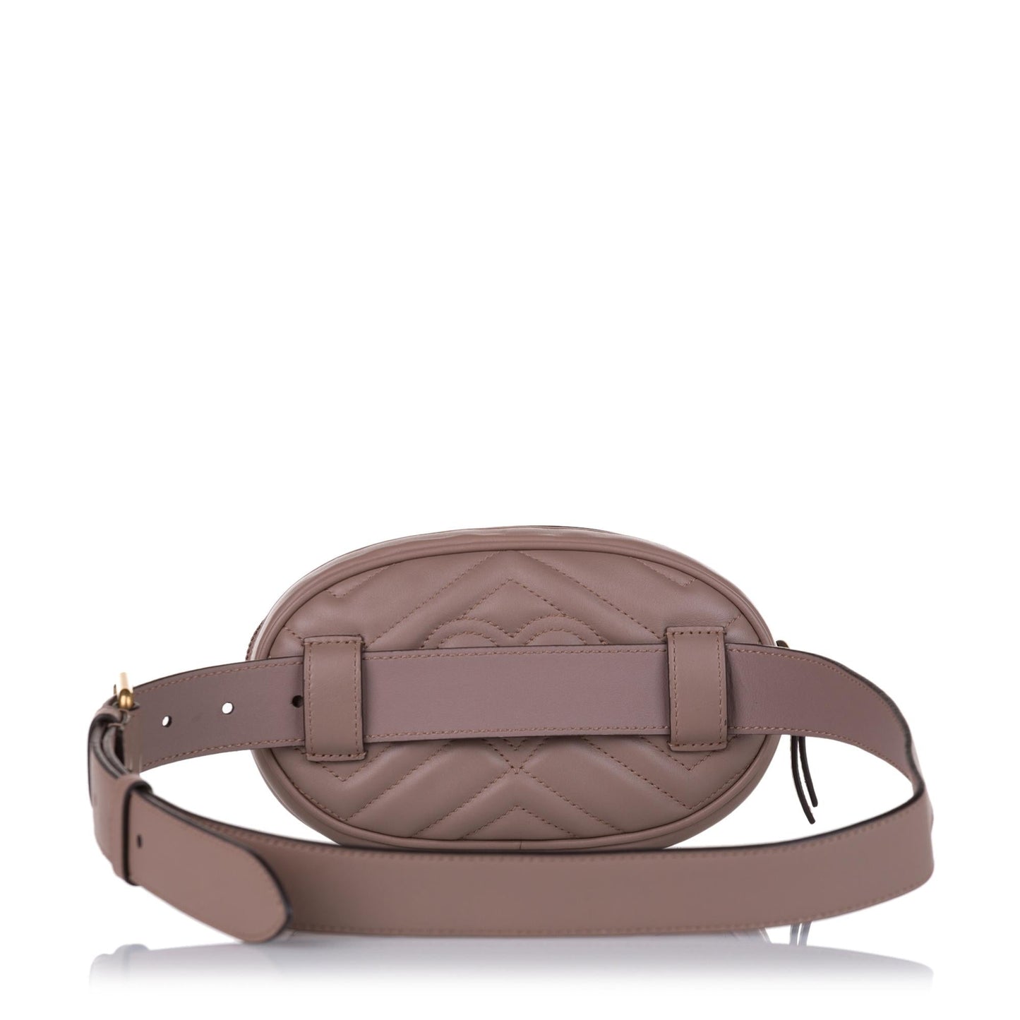 Gucci GG Marmont Belt SHG-pWmlJw Matelasse Leather Calf Brown Accessory