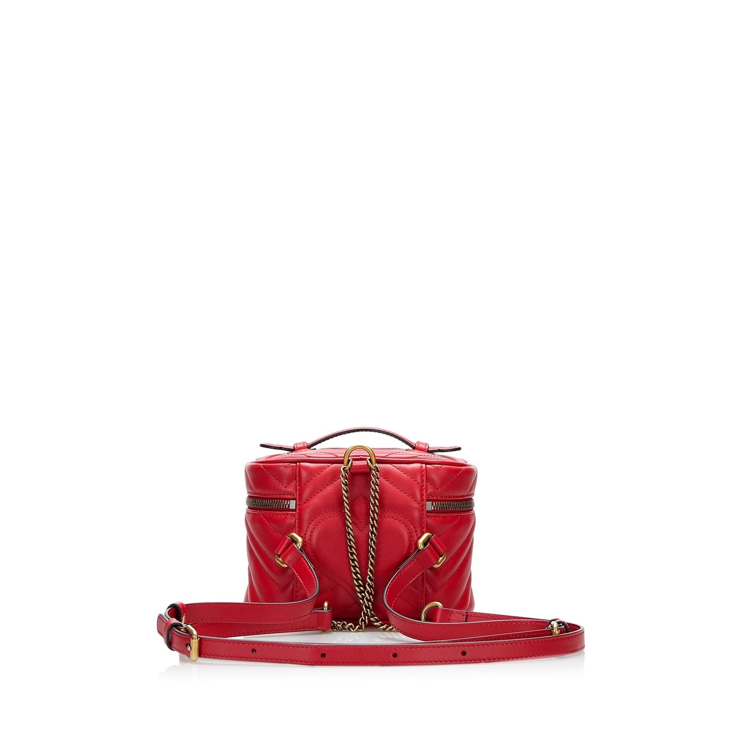 Gucci GG Marmont Round Backpack SHG-4Vb8t5 Calf Red