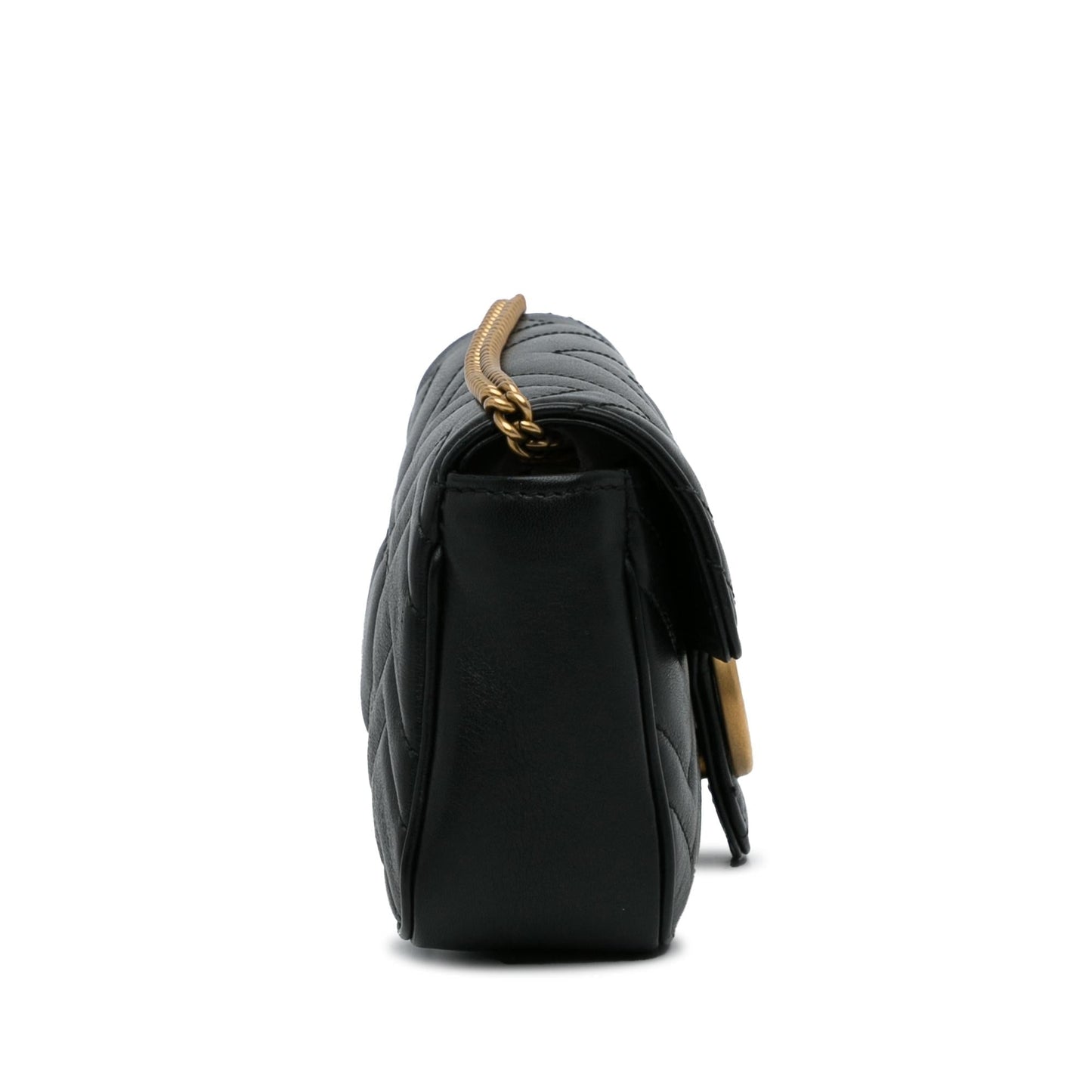 Gucci GG Marmont Super SHG-7J0Frx Calf Black Mini Crossbody Bag