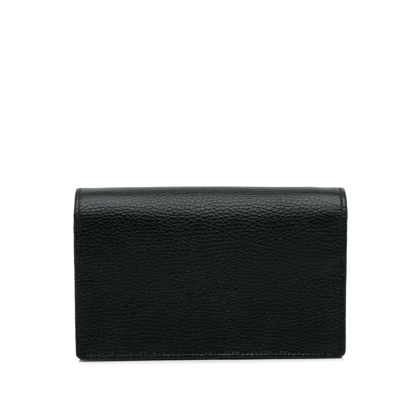 Gucci GG Marmont Wallet On SHG-5ycLak Calf Black Chain Crossbody Bag