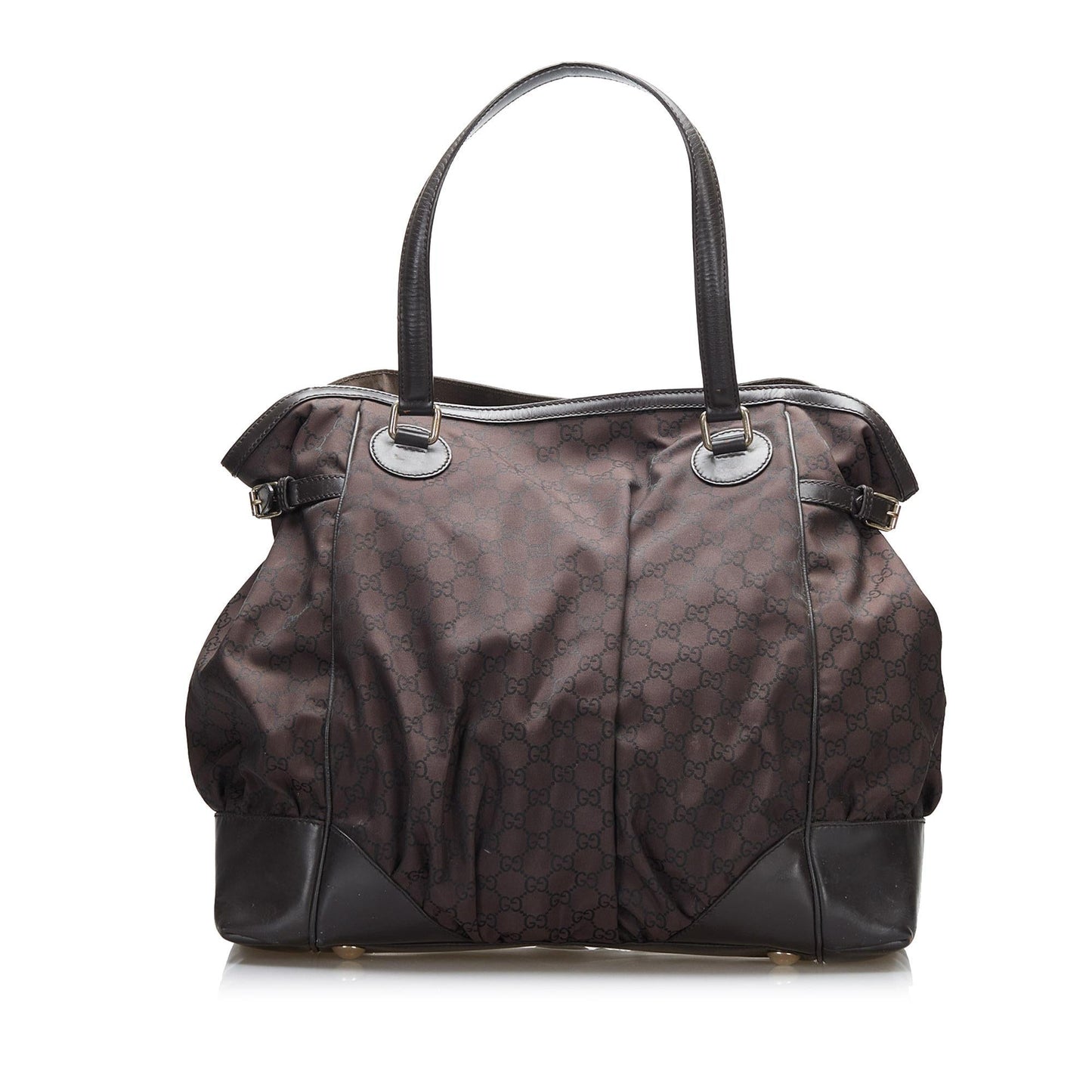 Gucci GG Full Moon SHG-uPx8Bm Nylon Calf Brown Tote Bag