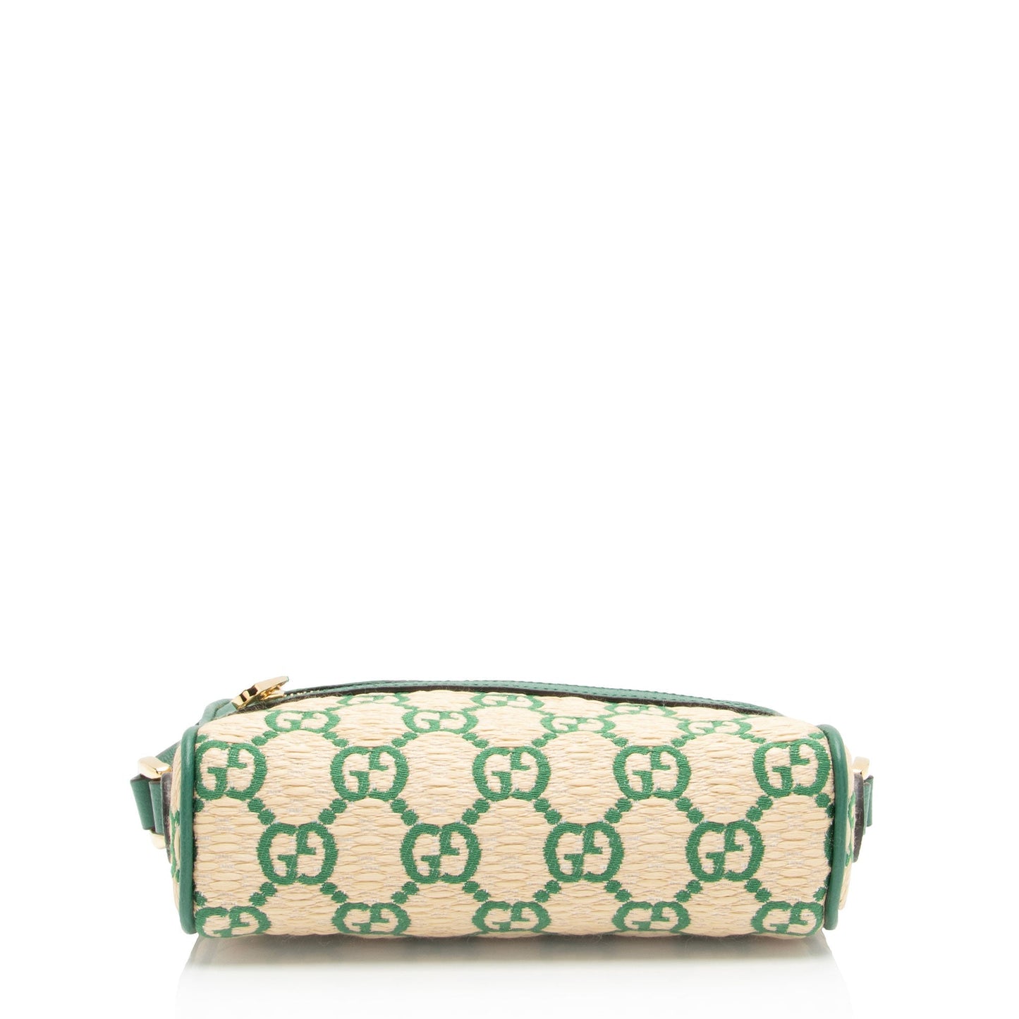 Gucci GG Ophidia SHF-0gTD9h Leather Raffia Beige Green Shoulder Bag