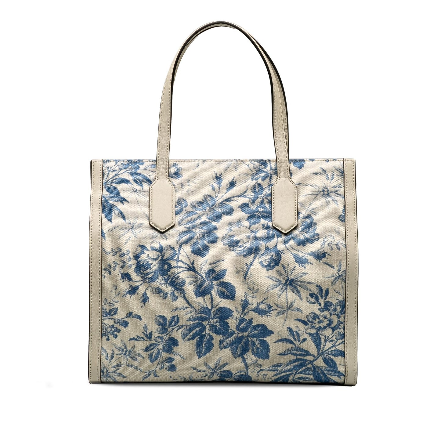 Gucci GG Ribbon Herbarium SHG-Y61akz Canvas White Tote Bag