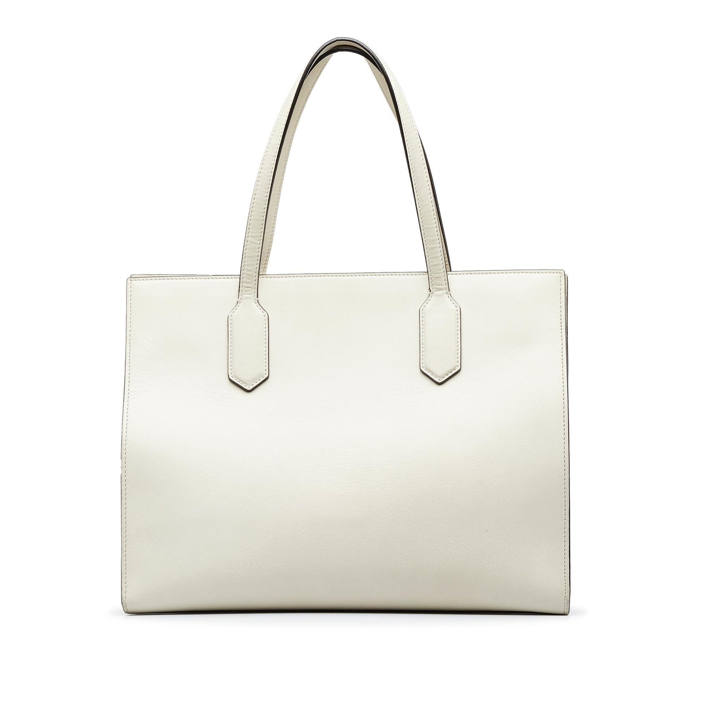 Gucci GG Ribbon SHG-0dGON6 Calf White Tote Bag