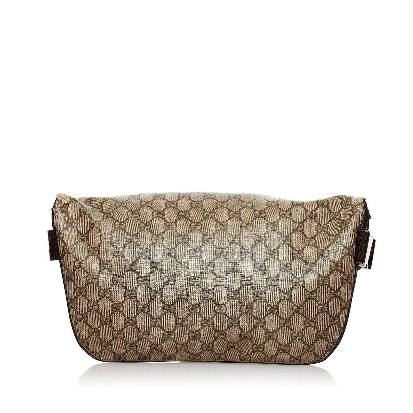 Gucci GG Supreme Belt SHG Canvas Brown Accessory