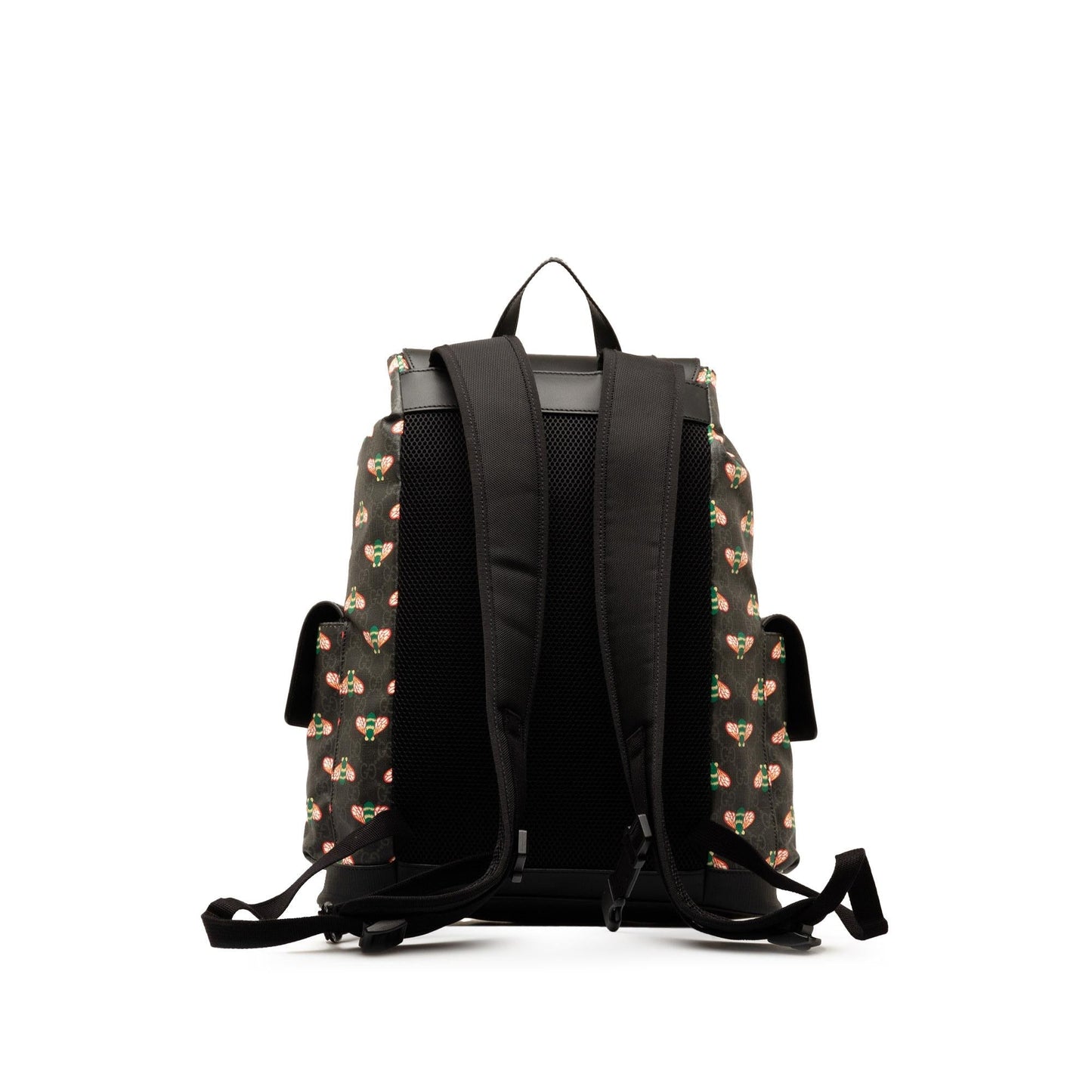 Gucci GG Supreme Bestiary Bee Backpack Canvas Black Shg Nfvv7W