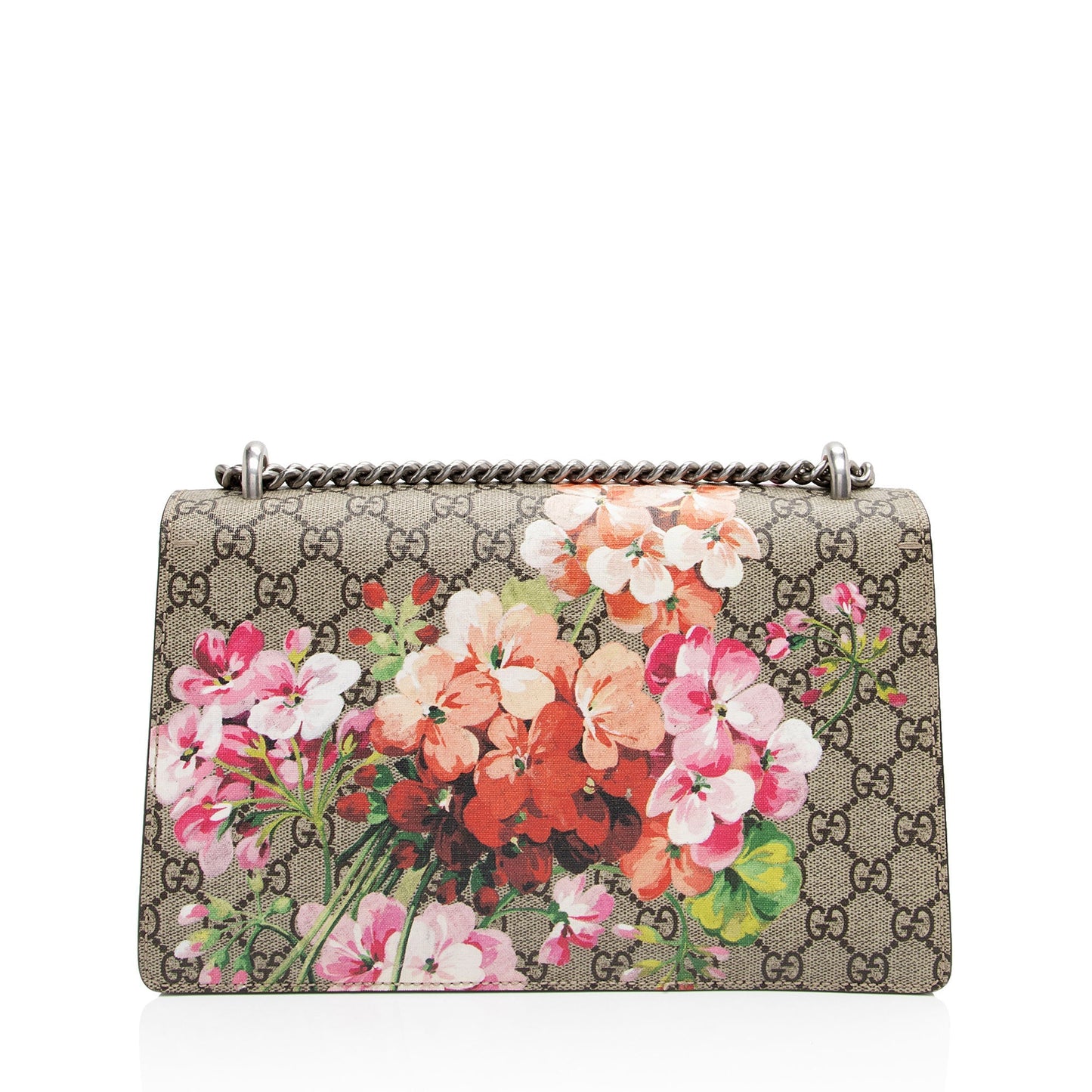 Gucci GG Supreme Blooms Dionysus SHF-ZisQDH Canvas Suede Beige Pink Shoulder Bag