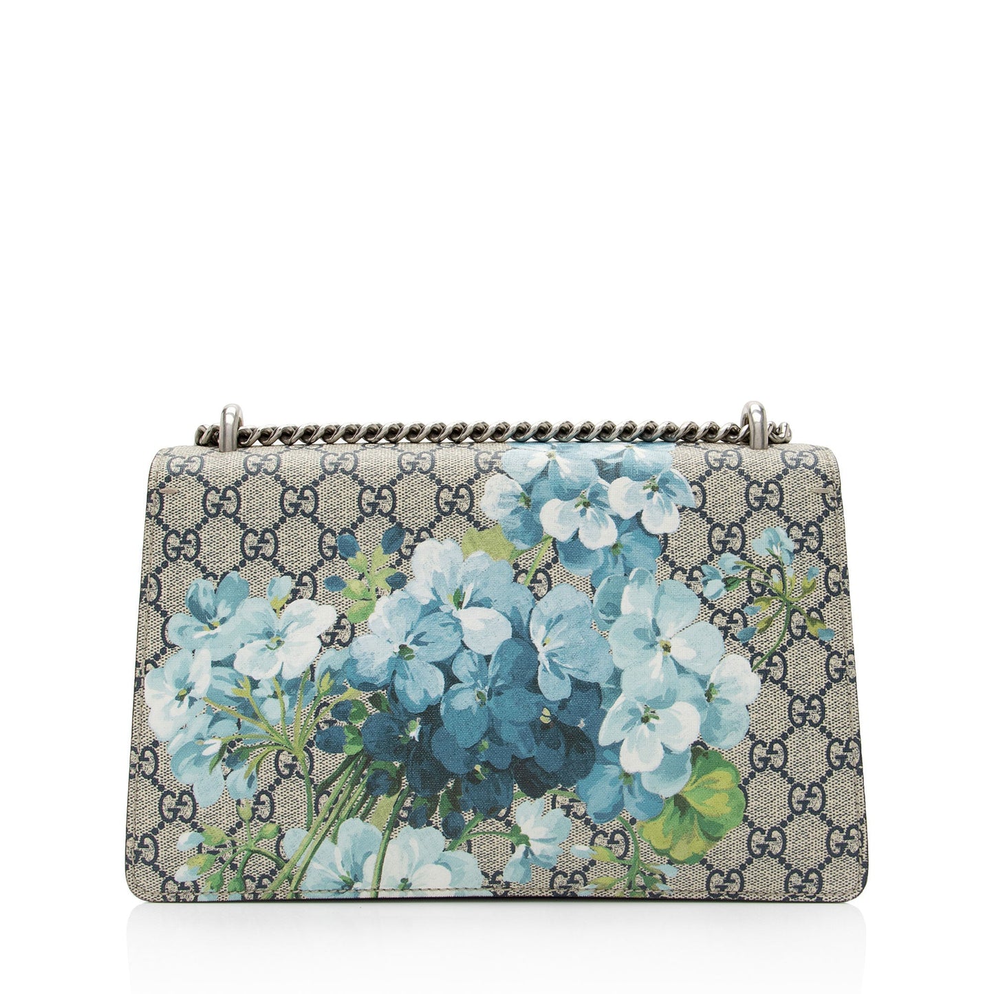 Gucci GG Supreme Blooms Dionysus SHF-tHbu8P Canvas Suede Beige Blue Shoulder Bag
