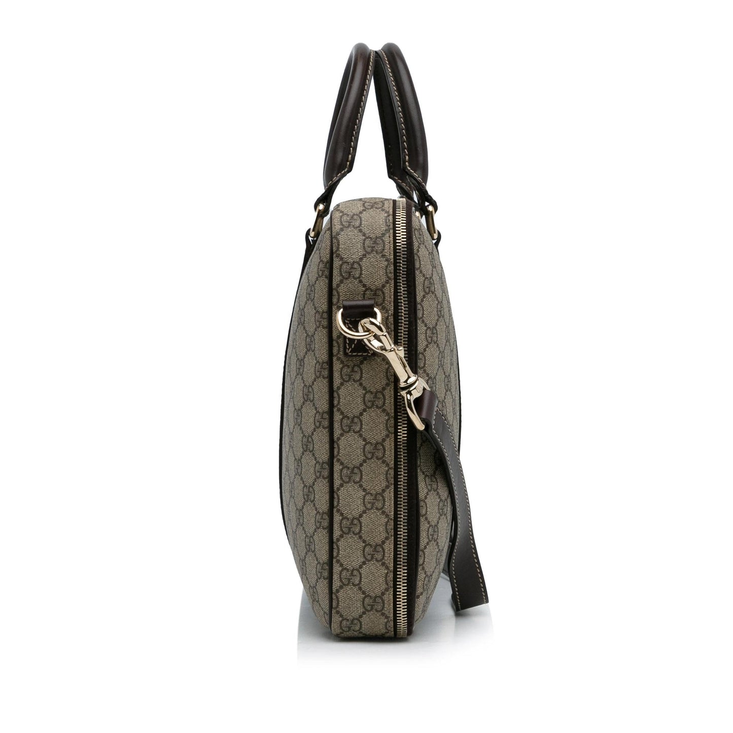 Gucci GG Supreme Business SHG-kI4nzT Canvas Calf Brown Tote Bag