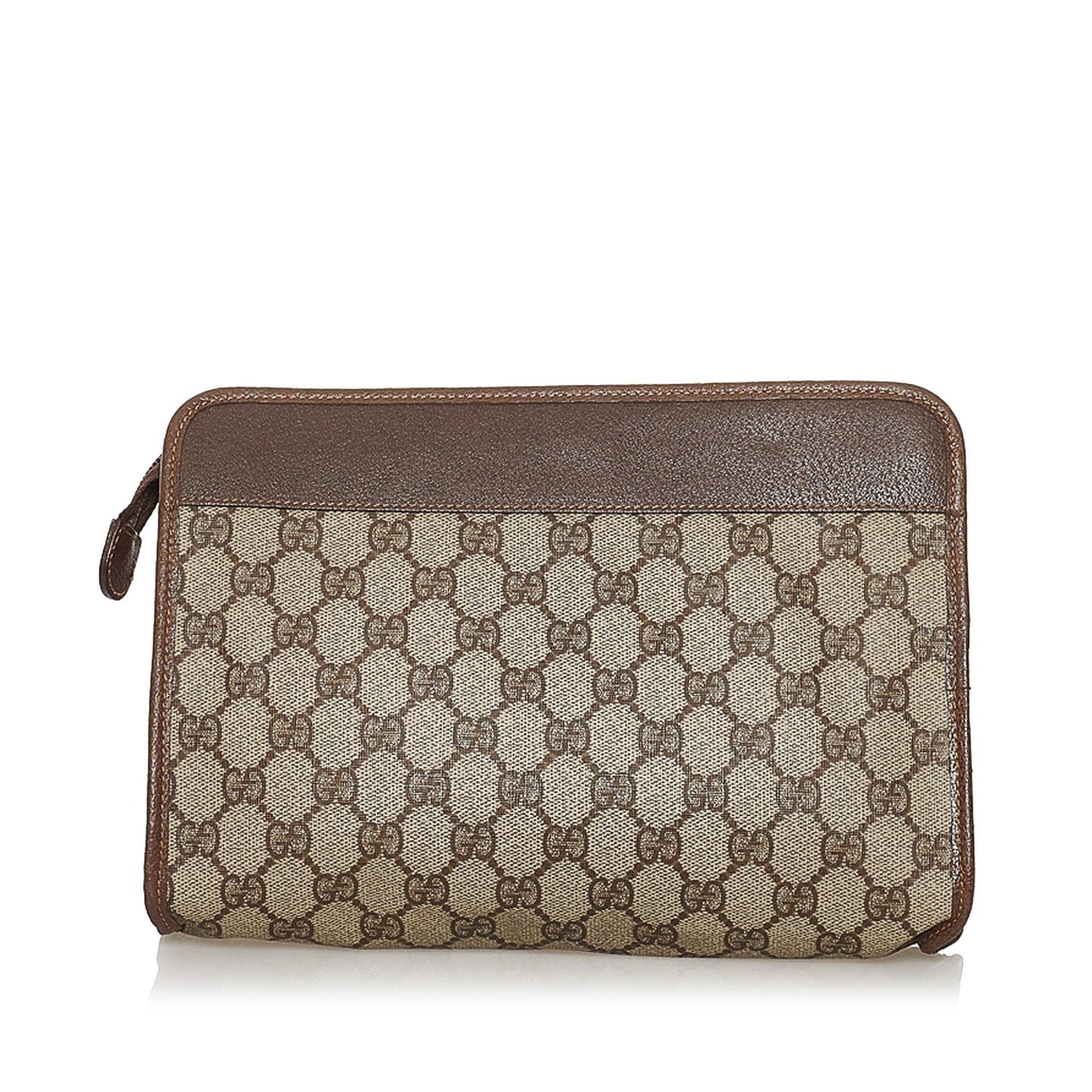 Gucci GG Supreme SHG Canvas Brown Clutch Bag 3