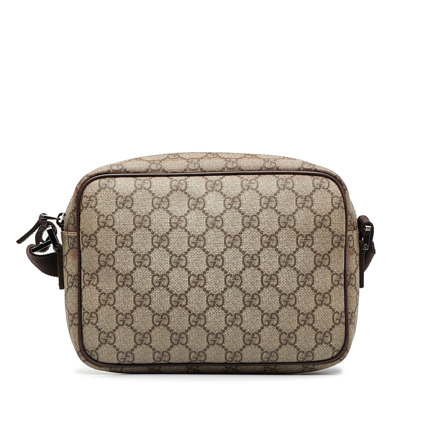 Gucci GG Supreme SHG-58rag1 Canvas Calf Brown Crossbody Bag