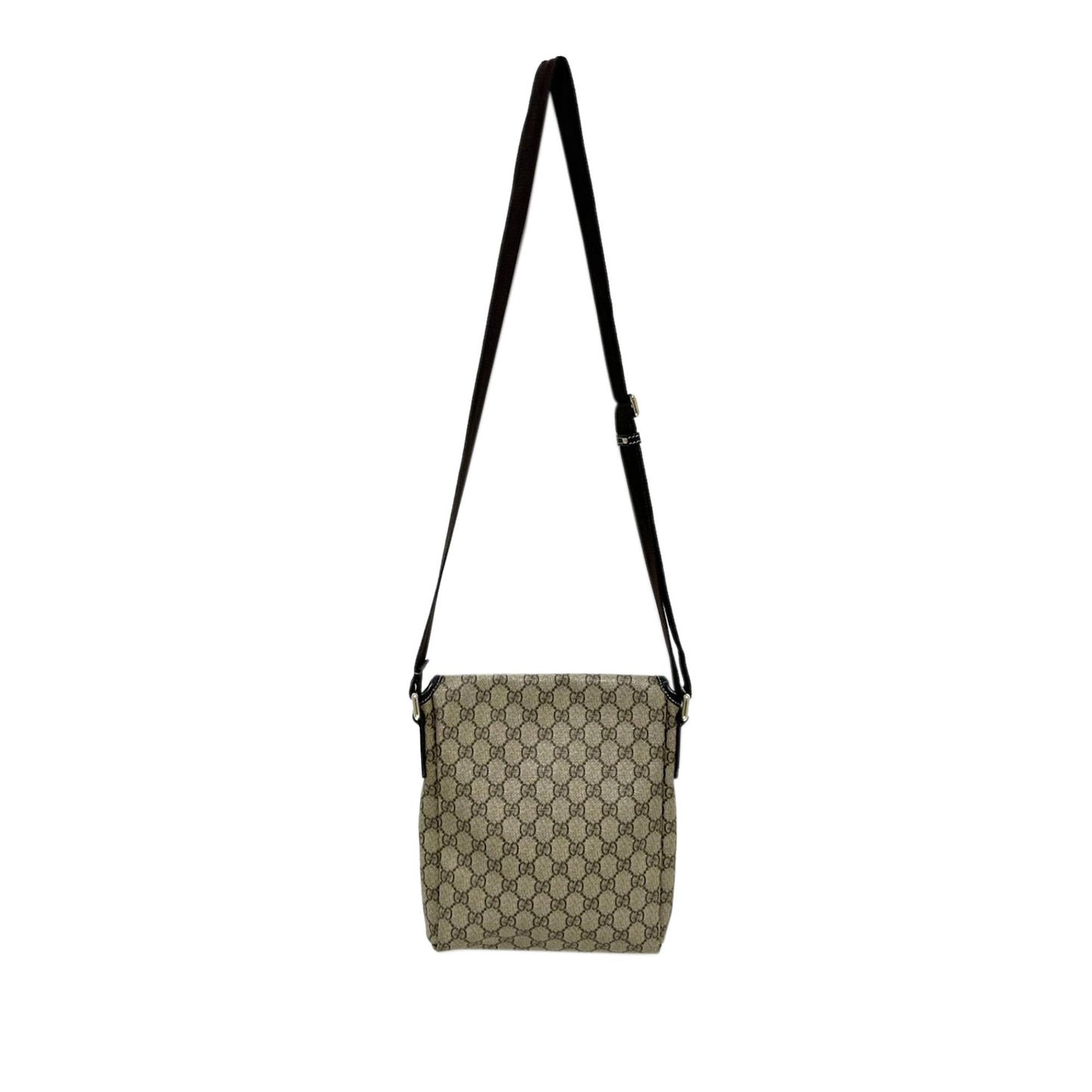 Gucci GG Supreme SHG-ylbS3r Canvas Brown Crossbody Bag