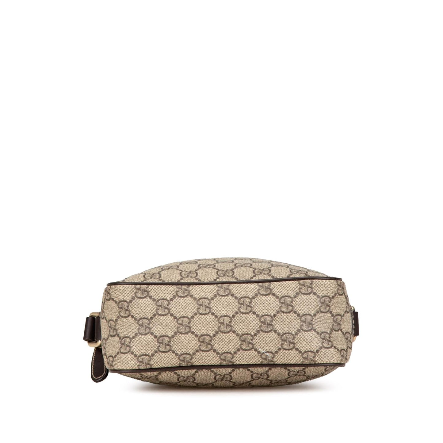 Gucci GG Supreme Canvas Calf Brown Crossbody Bag Shg Jyvlsc