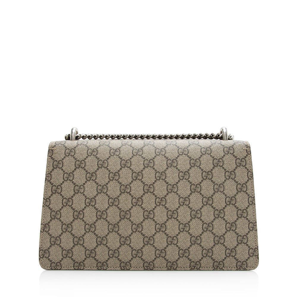 Gucci GG Supreme Dionysus SHF Canvas Suede Black Beige Shoulder Bag