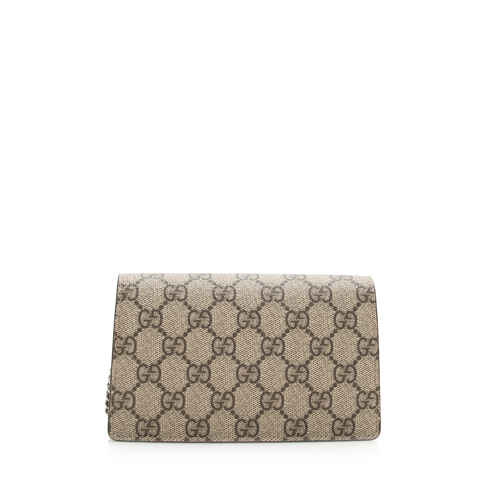 Gucci GG Supreme Dionysus Super SHF Leather Canvas Suede Brown Crossbody Bag