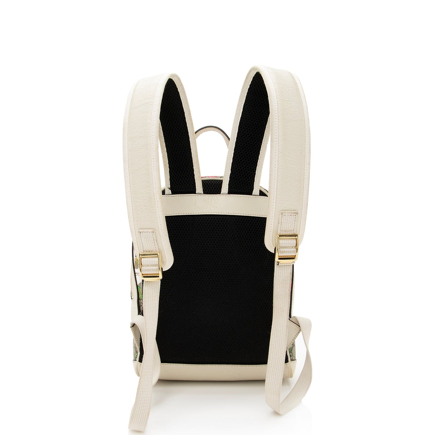 Gucci GG Supreme Flora Ophidia Backpack Leather Canvas Nylon Beige Shoulder Bag