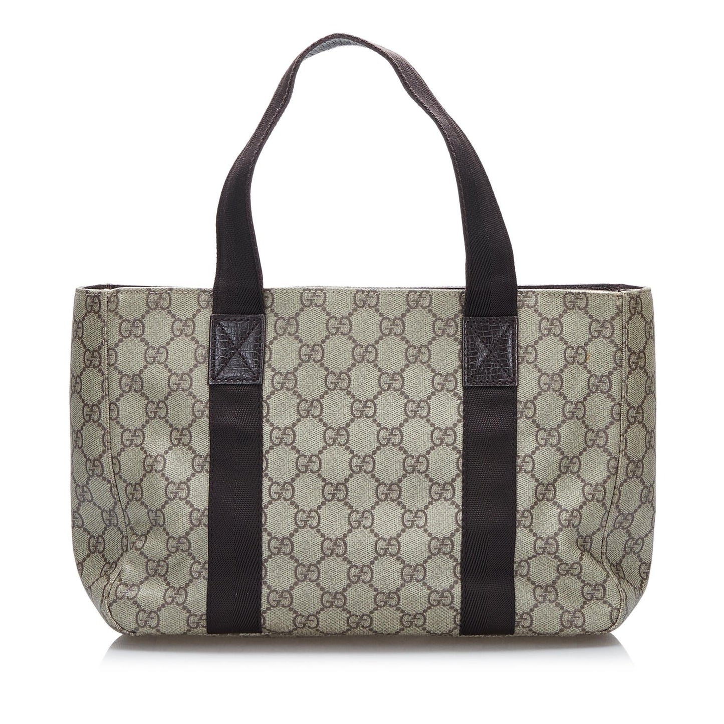 Gucci GG Supreme SHG Canvas Brown Satchel Bag Handbag Shg