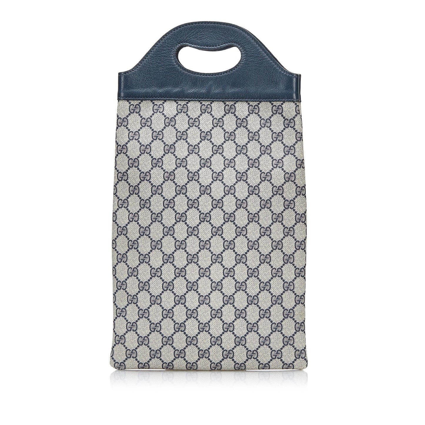 Gucci GG Supreme SHG-jOhNEg Canvas Calf Blue Grey Satchel Bag