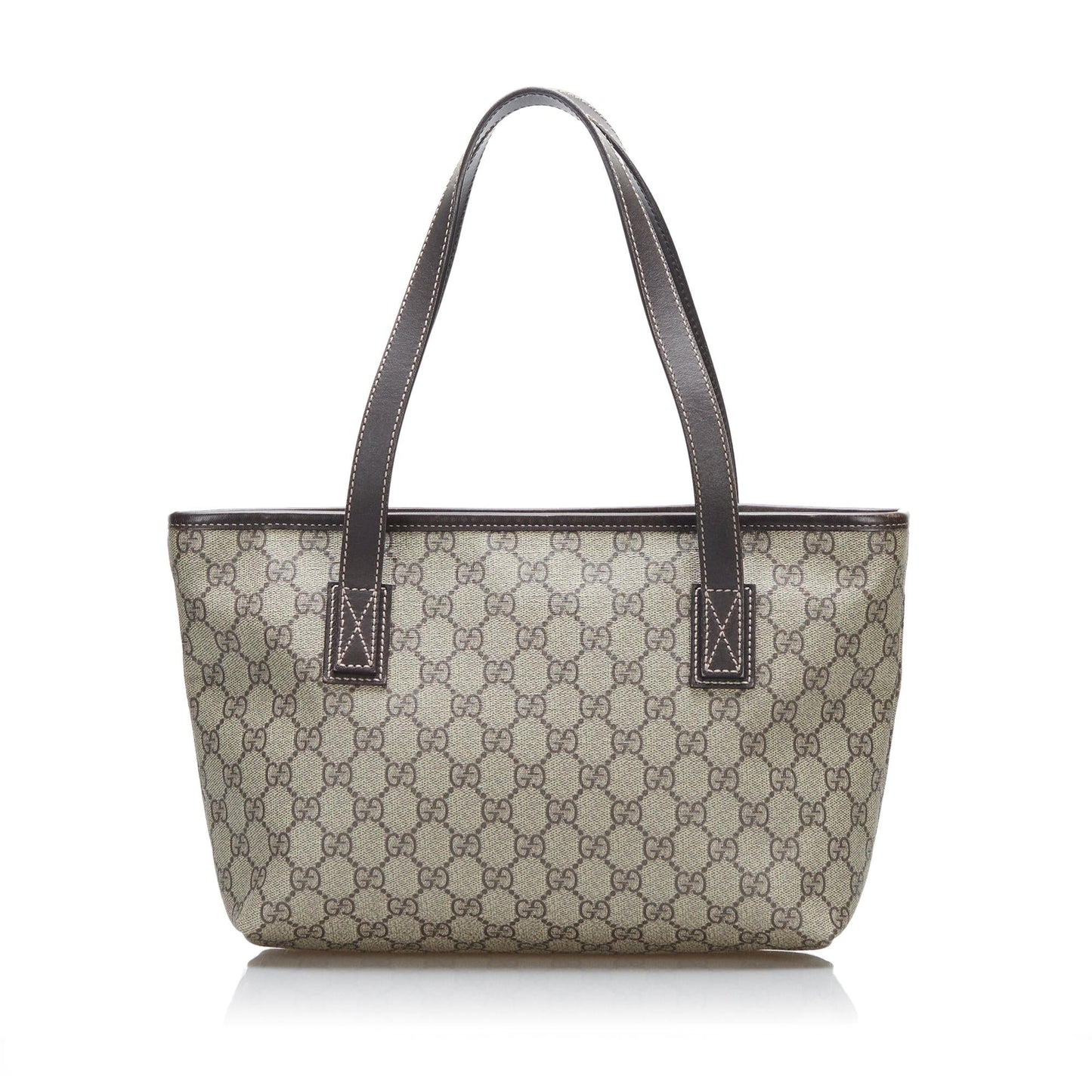 Gucci GG Supreme SHG-HWPonY Canvas Calf Brown Satchel Bag