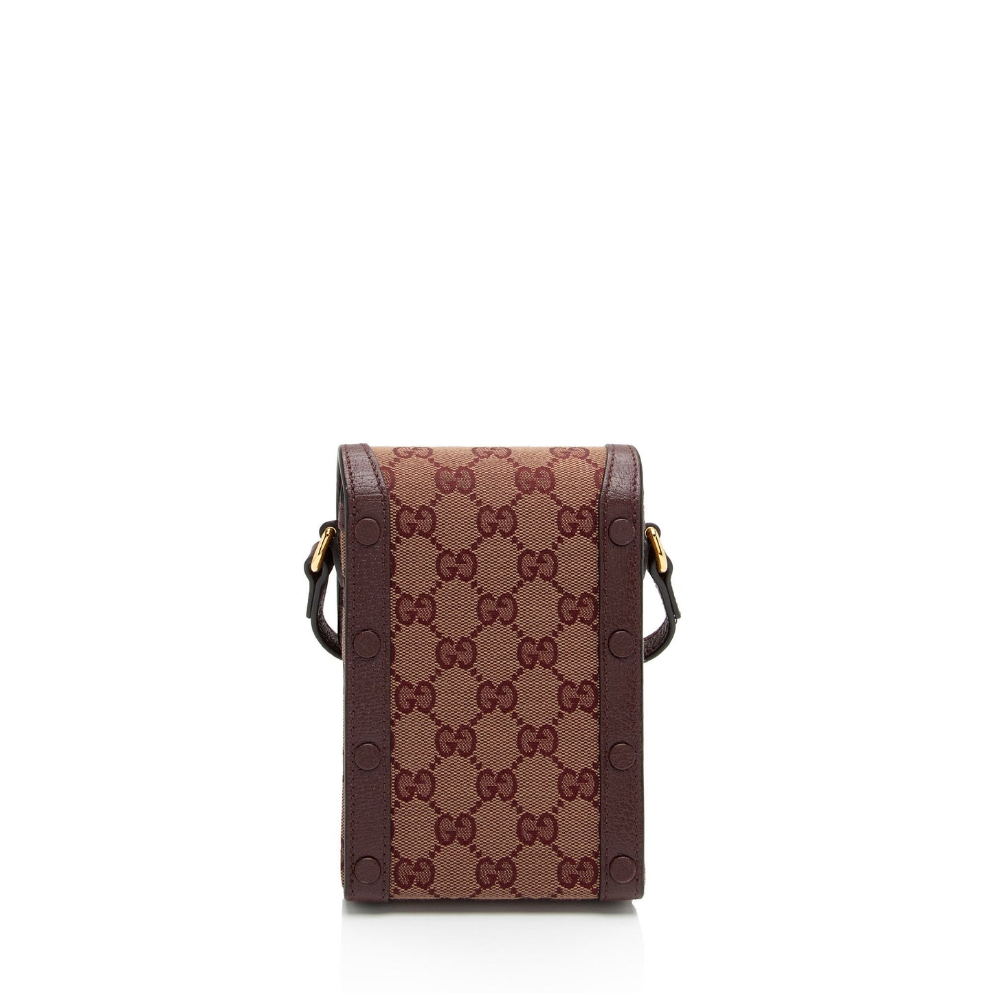 Gucci GG Supreme Horsebit Vertical SHF-bzUUtz Leather Canvas Red Mini Crossbody Bag