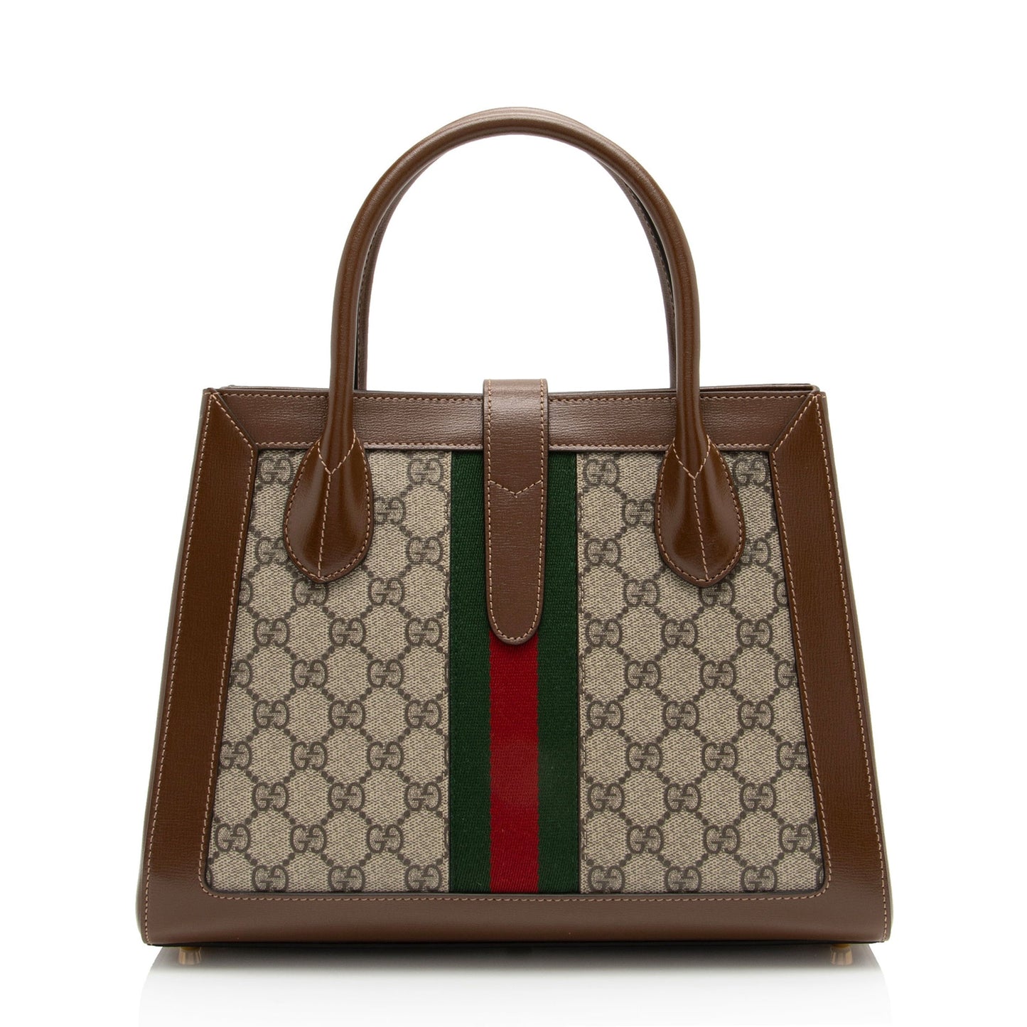 Gucci GG Supreme Jackie SHF-bDznVe Leather Canvas Nylon Brown Tote Bag