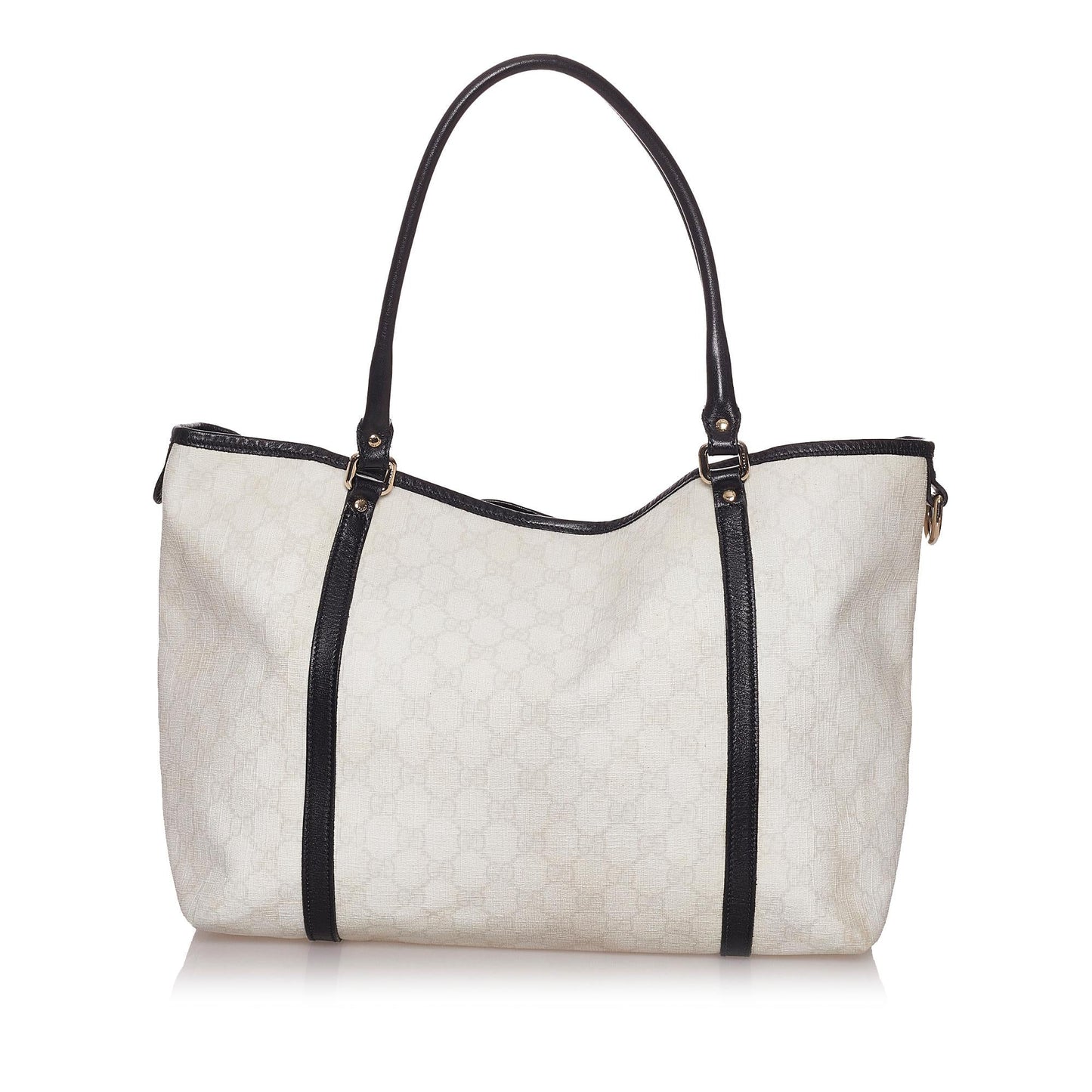Gucci GG Supreme Joy SHG Canvas Calf Black White Tote Bag Bag Shg