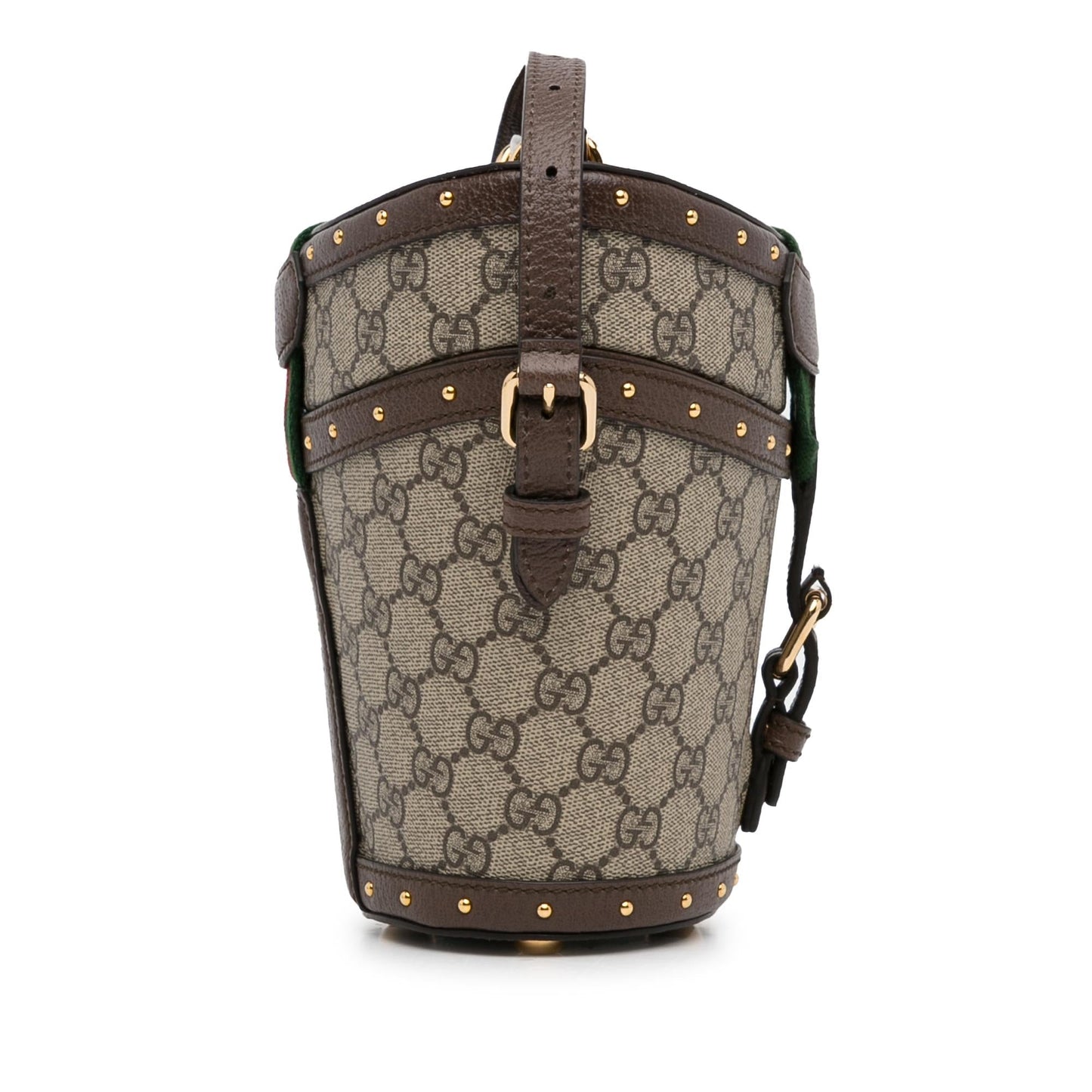 Gucci GG Supreme Hat Case SHG-3ngRUE Canvas Brown Mini Satchel Bag