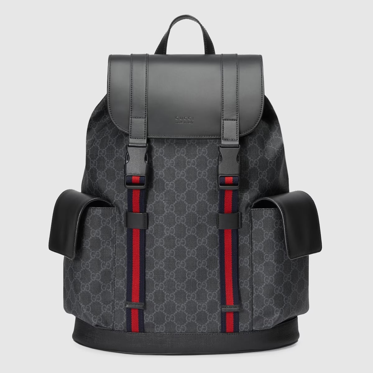 Gucci GG SUPREME APPIA WEB BACKPACK Monogram Calfskin