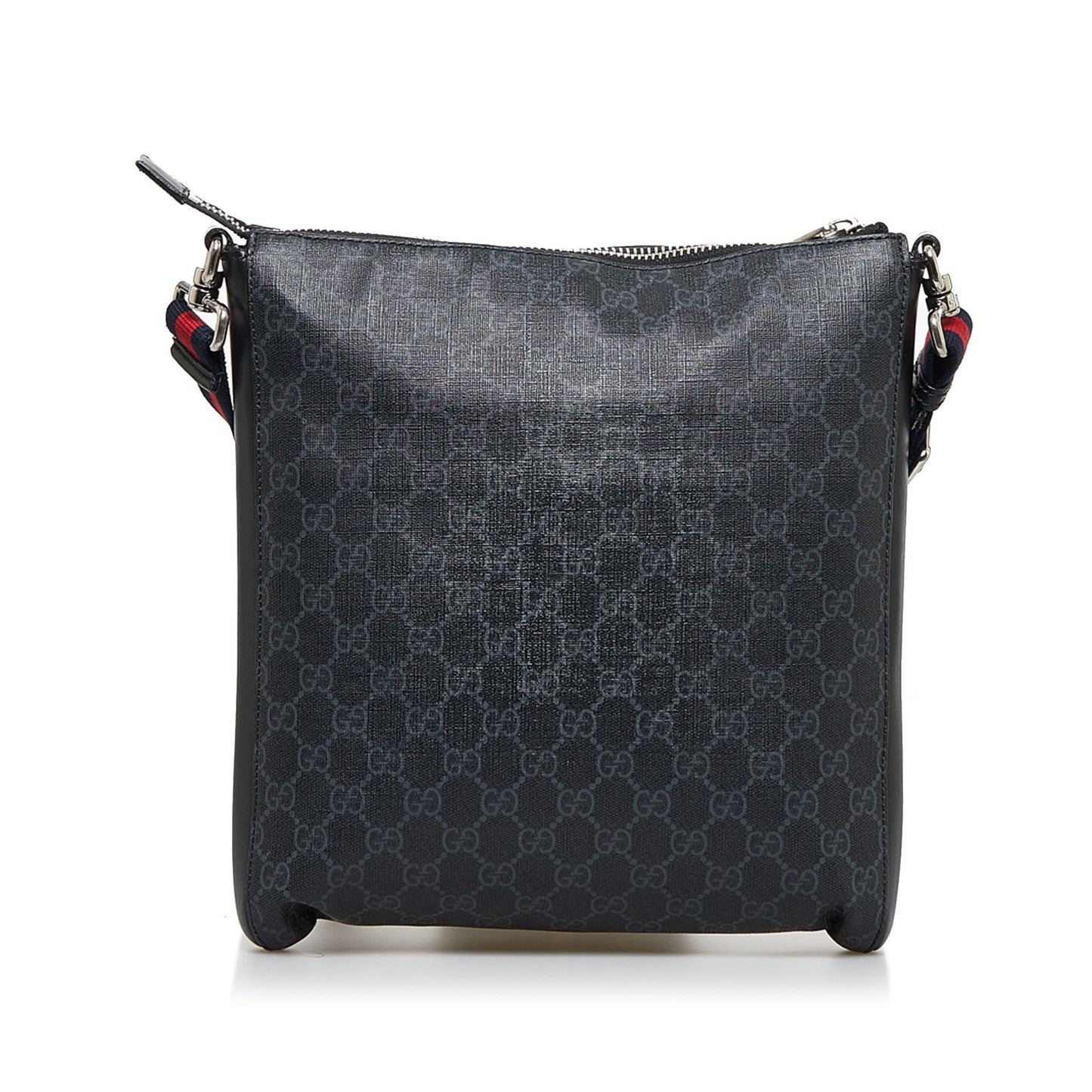 Gucci GG Supreme Night Courier SHG-2BMRhr Canvas Brown Crossbody Bag