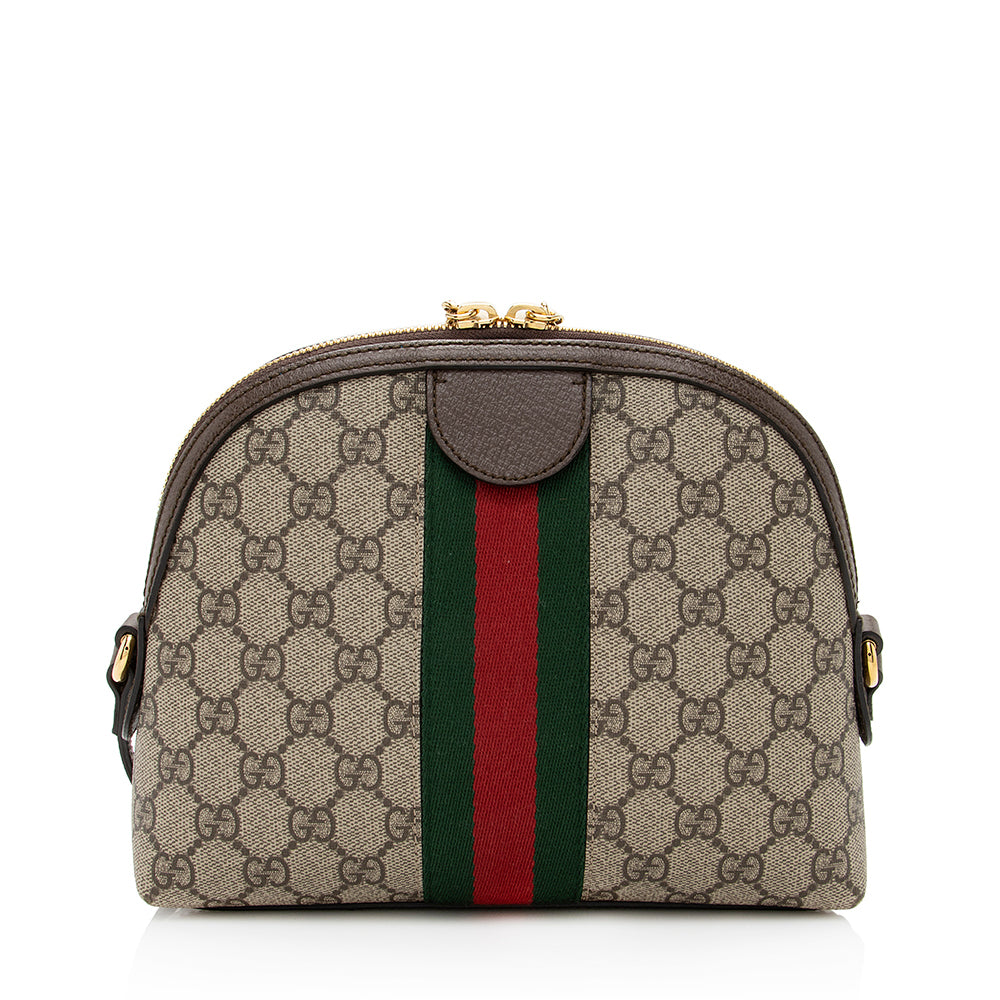 Gucci GG Supreme Ophidia Dome SHF Leather Canvas Nylon Brown Crossbody Bag 3