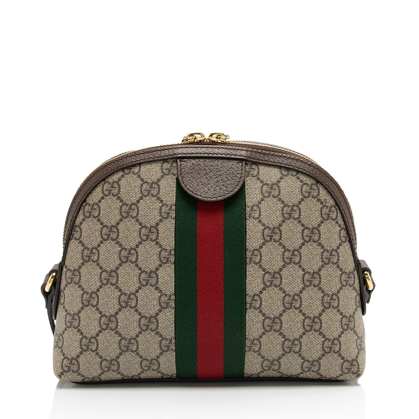 Gucci GG Supreme Ophidia Dome SHF-NZZCK4 Leather Canvas Nylon Brown Crossbody Bag