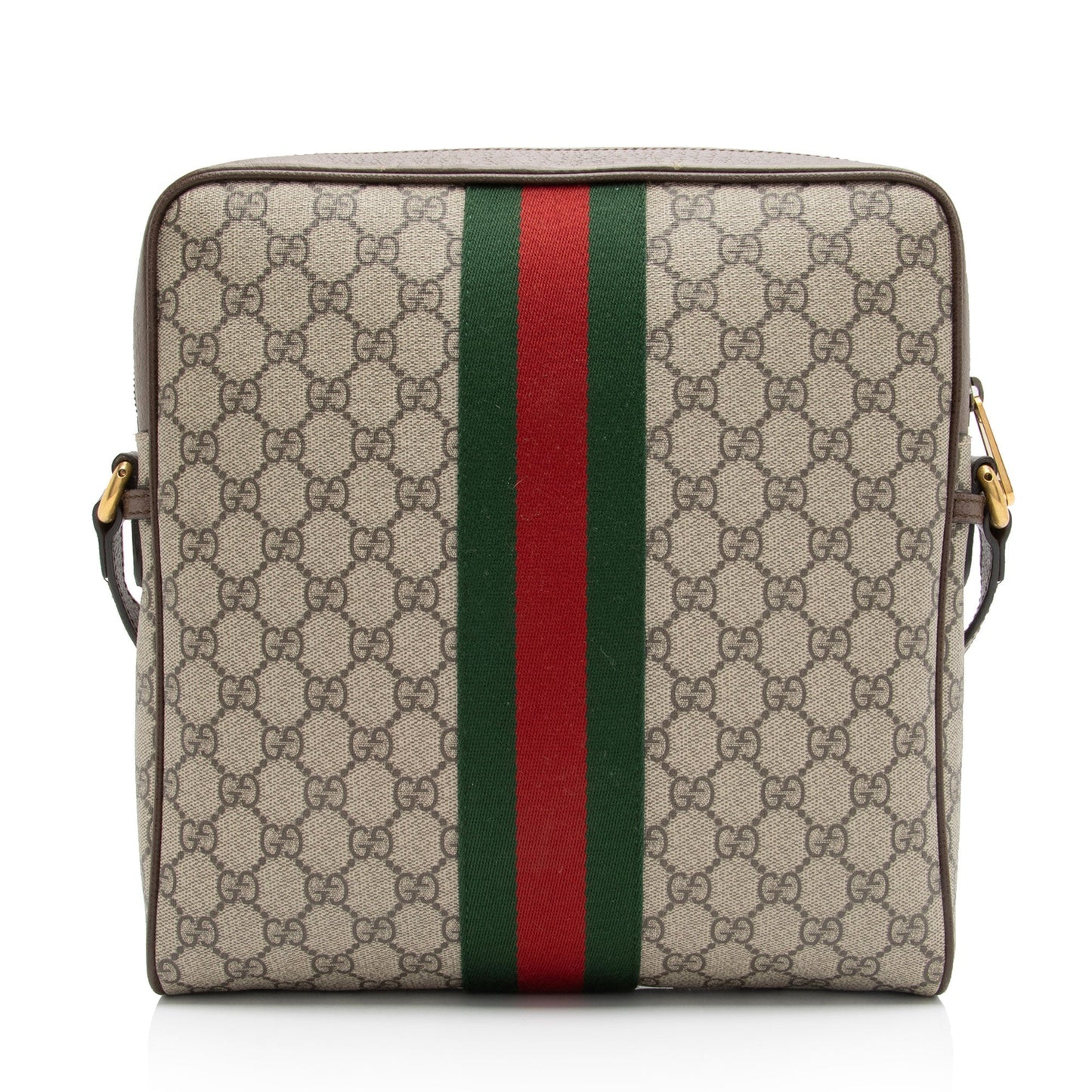 Gucci GG Supreme Ophidia Messenger SHF-0tr2XT Leather Canvas Nylon Brown Shoulder Bag