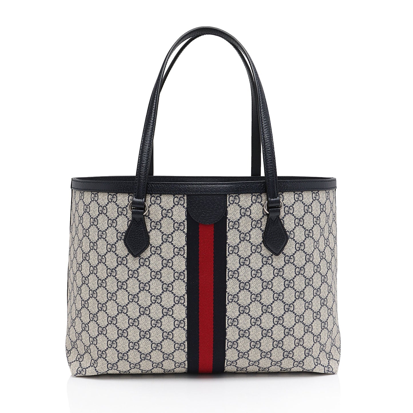 Gucci GG Supreme Ophidia Shopping SHF-oWa7Rz Leather Canvas Nylon Beige Tote Bag
