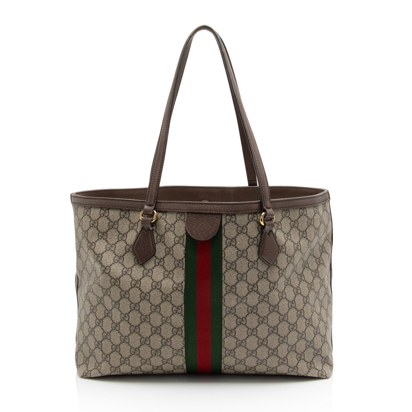 Gucci GG Supreme Ophidia Shopping SHF-7s1QI3 Leather Canvas Nylon Brown Tote Bag
