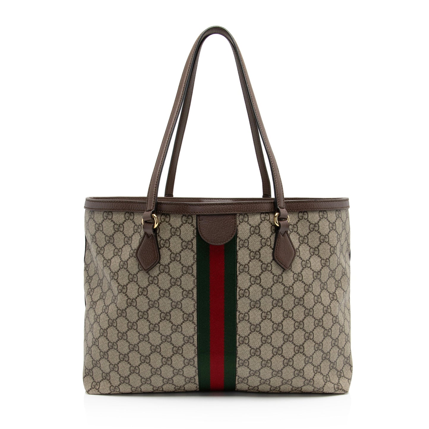 Gucci GG Supreme Ophidia Shopping SHF-3ip67H Leather Canvas Brown Beige Tote Bag