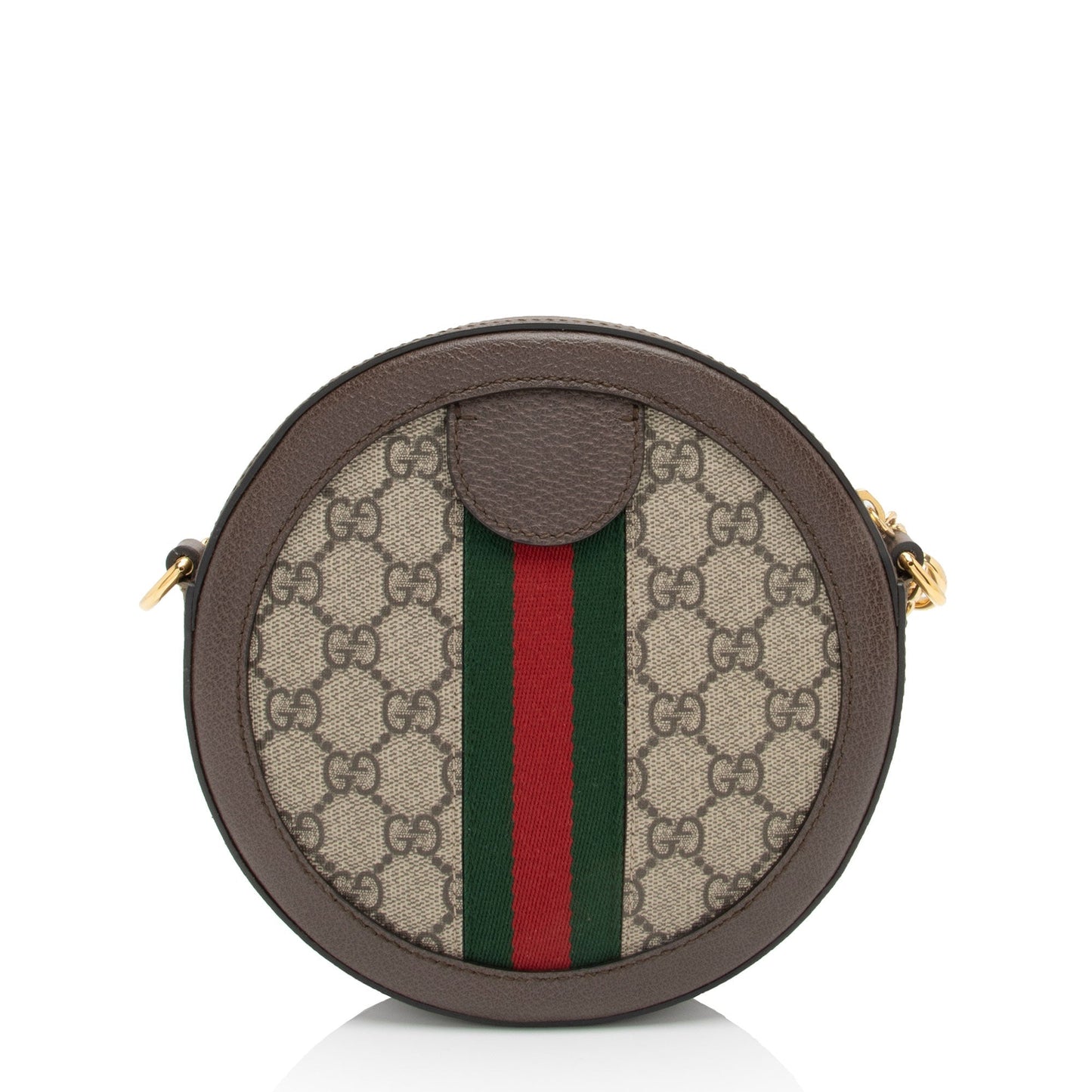 Gucci GG Supreme Ophidia Round SHF-nhYXSB Leather Canvas Nylon Brown Crossbody Bag