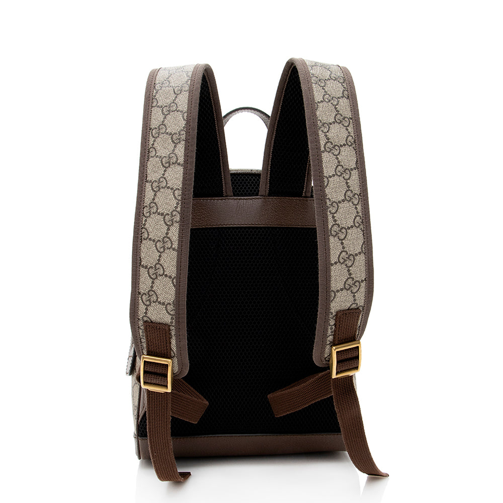 Gucci GG Supreme Ophidia Backpack SHF-bxnAX0 Leather Canvas Nylon Brown Shoulder Bag