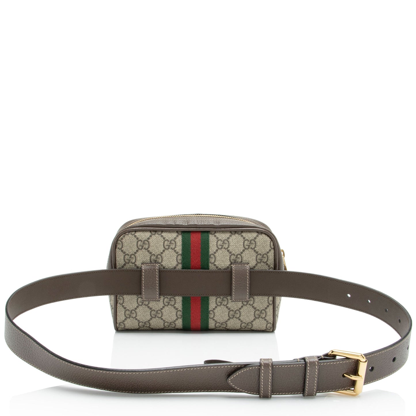 Gucci GG Supreme Ophidia Belt Leather Canvas Nylon Beige Accessory