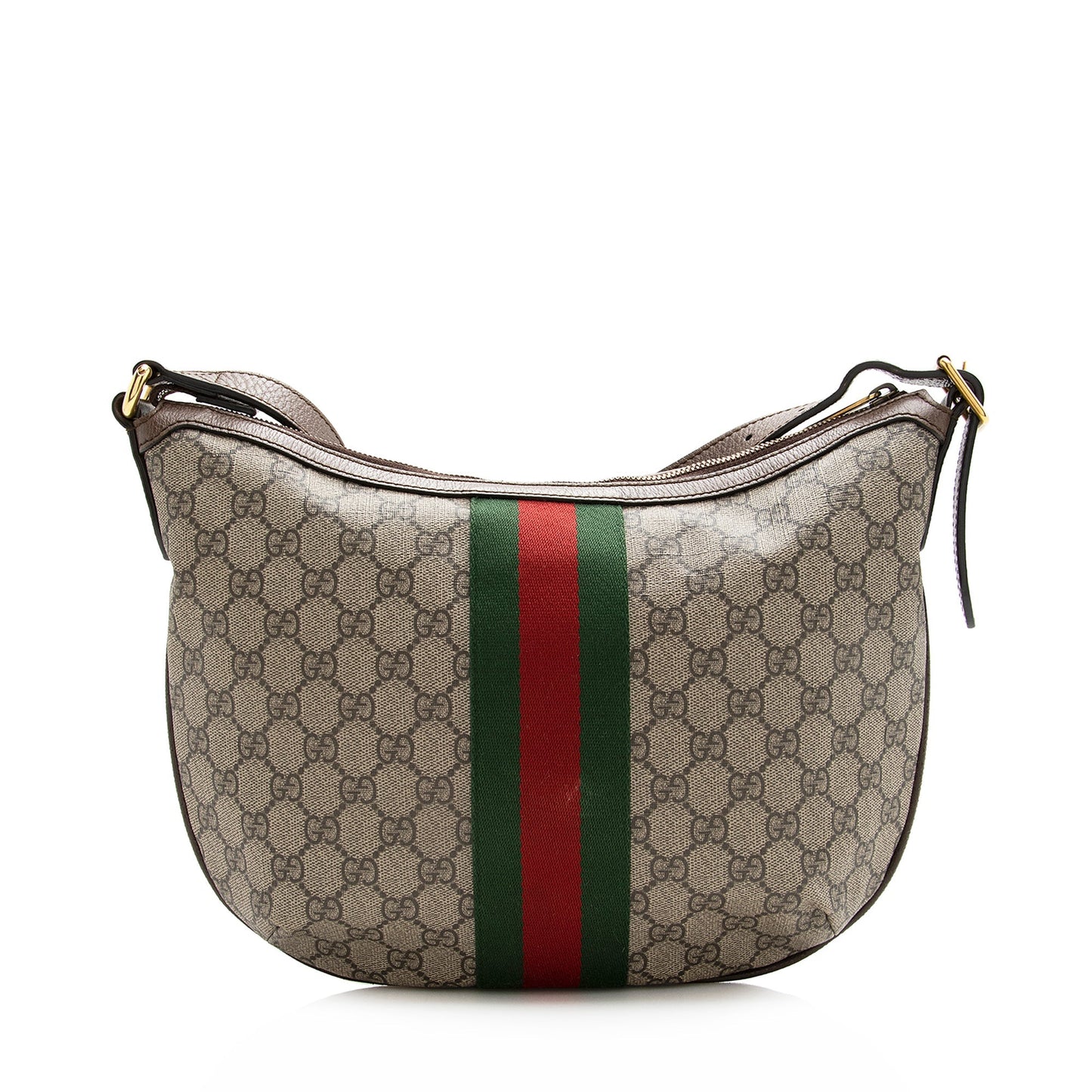 Gucci GG Supreme Ophidia SHF Leather Canvas Nylon Brown Crossbody Bag Bag Shf