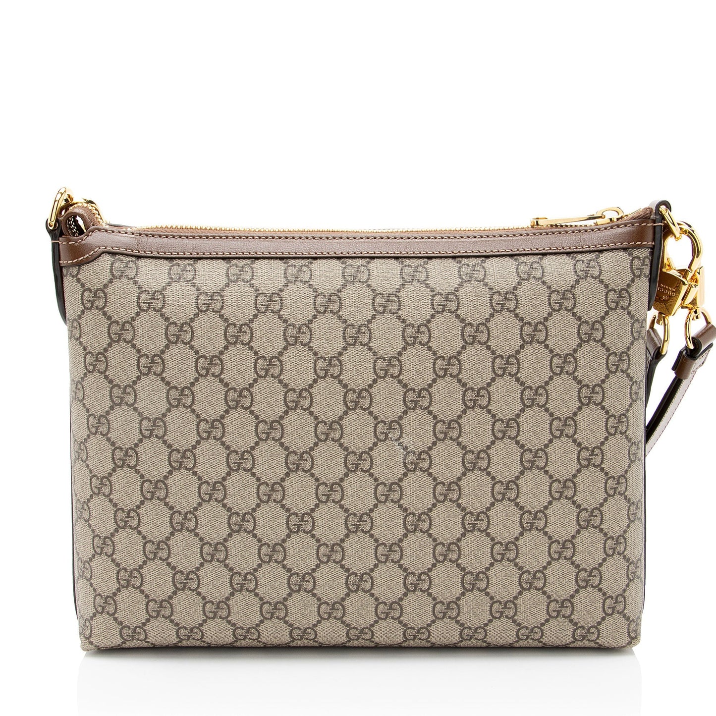 Gucci GG Supreme Retro Messenger Leather Canvas Nylon Brown Shoulder Bag