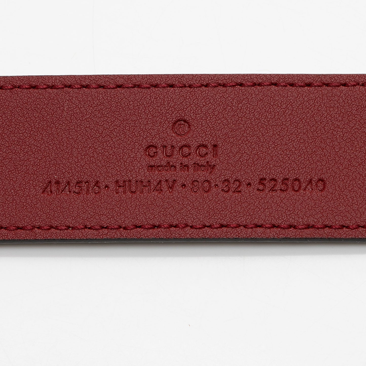 Gucci GG Supreme Slim Belt - Leather Canvas Beige Red Accessory Shf Pd0Dbl