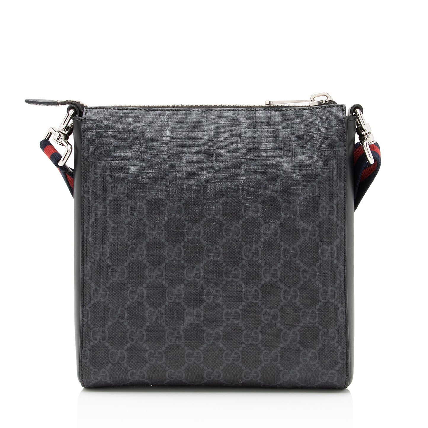 Gucci GG Supreme Messenger SHF Leather Canvas Nylon Black Shoulder Bag Bag Shf