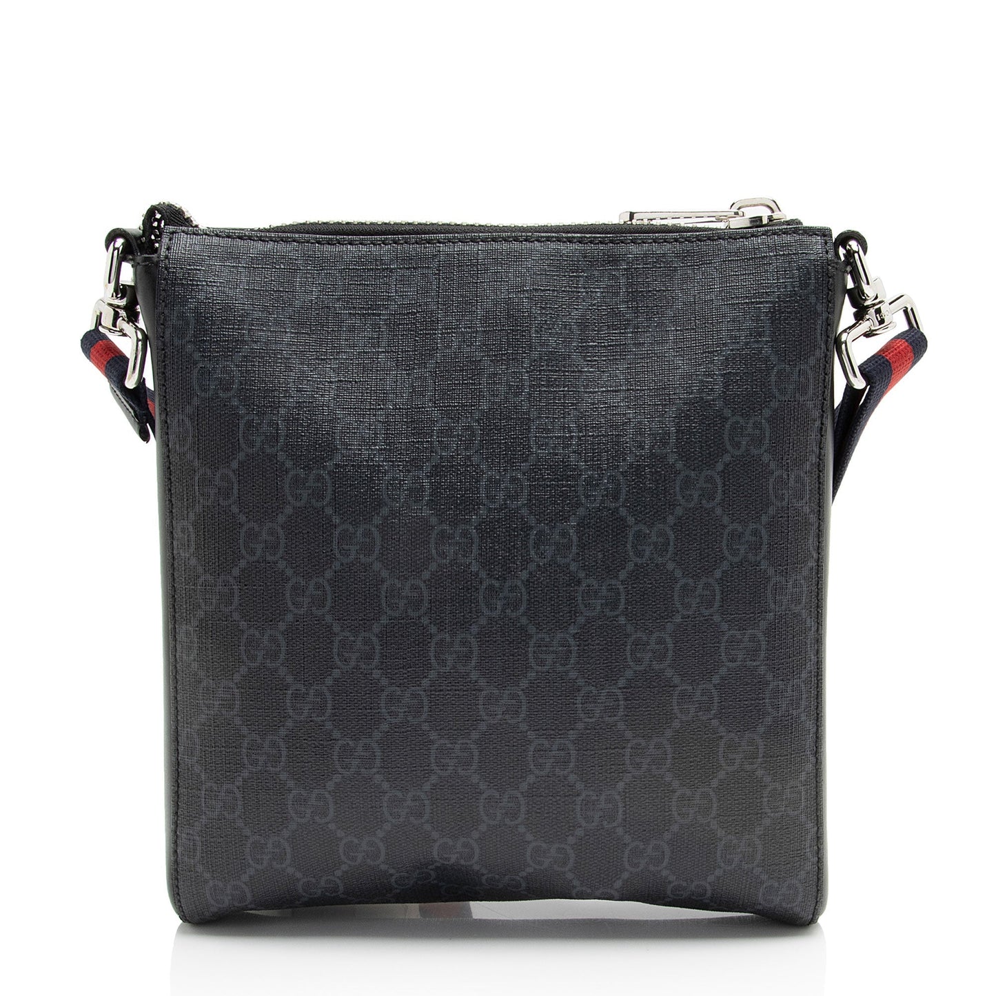 Gucci GG Supreme Messenger SHF-kQ3DUd Leather Canvas Nylon Black Shoulder Bag