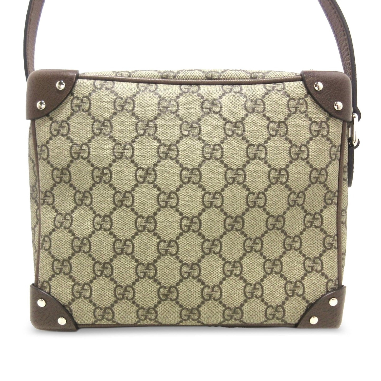 Gucci GG Supreme Soft Trunk SHG-QWwhNj Canvas Calf Brown Crossbody Bag
