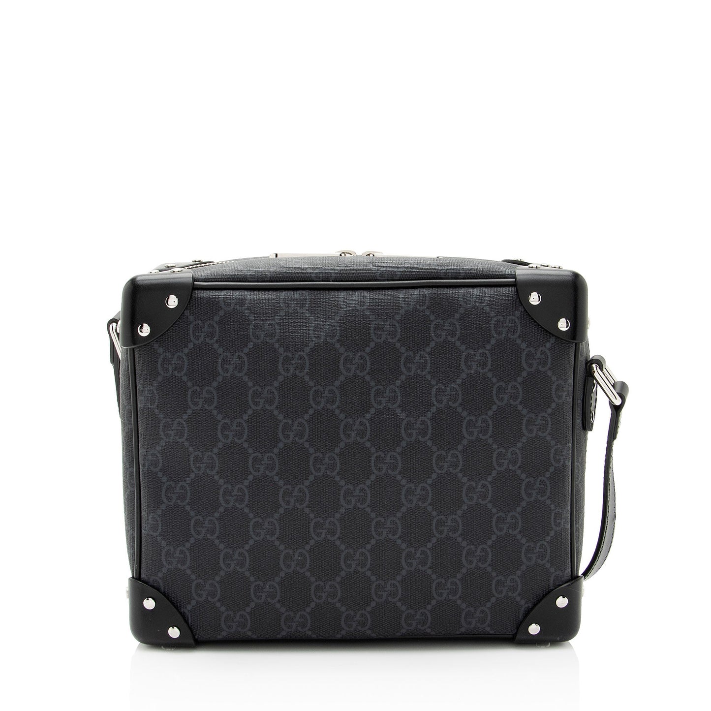 Gucci GG Supreme Square SHF-6wuVCQ Leather Canvas Black Crossbody Bag