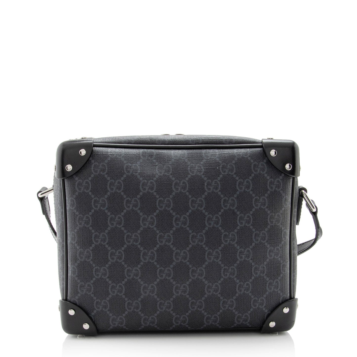 Gucci GG Supreme Square SHF-lfm2V7 Leather Canvas Black Crossbody Bag
