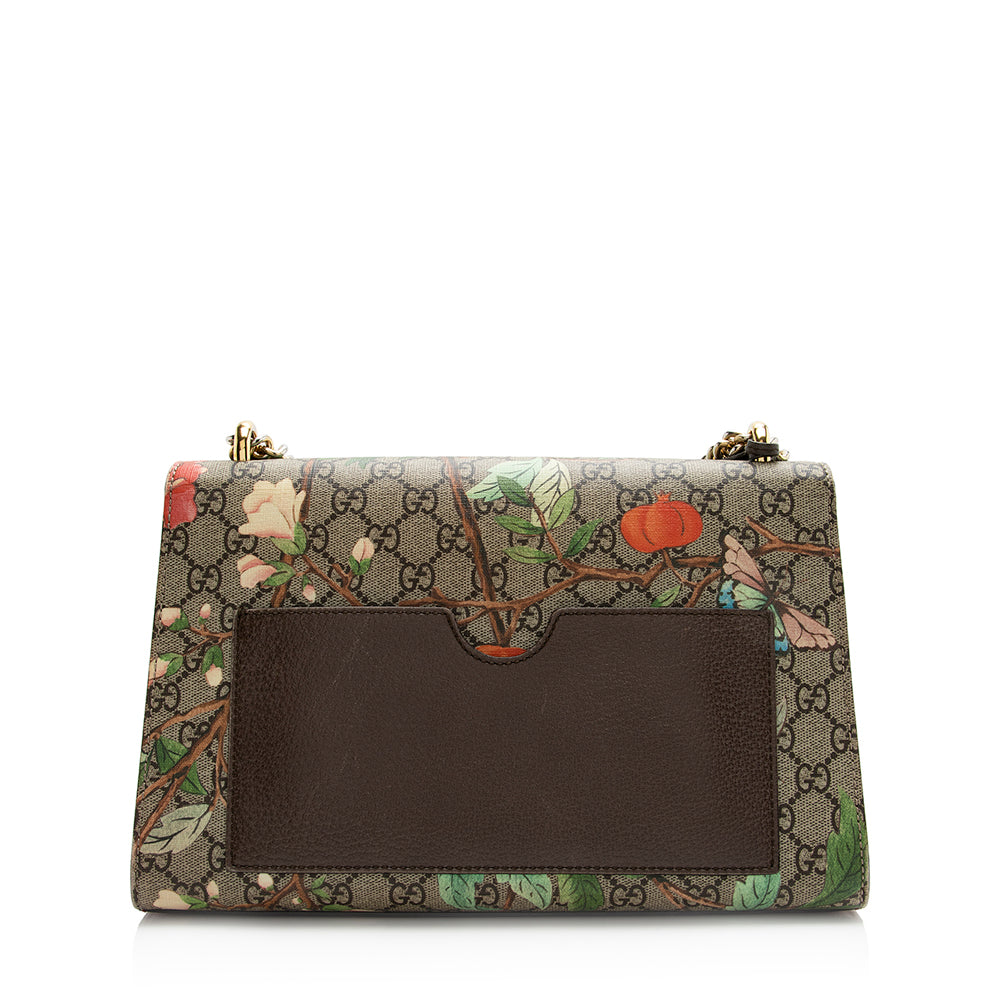 Gucci GG Supreme Tian Padlock SHF Leather Canvas Beige Shoulder Bag