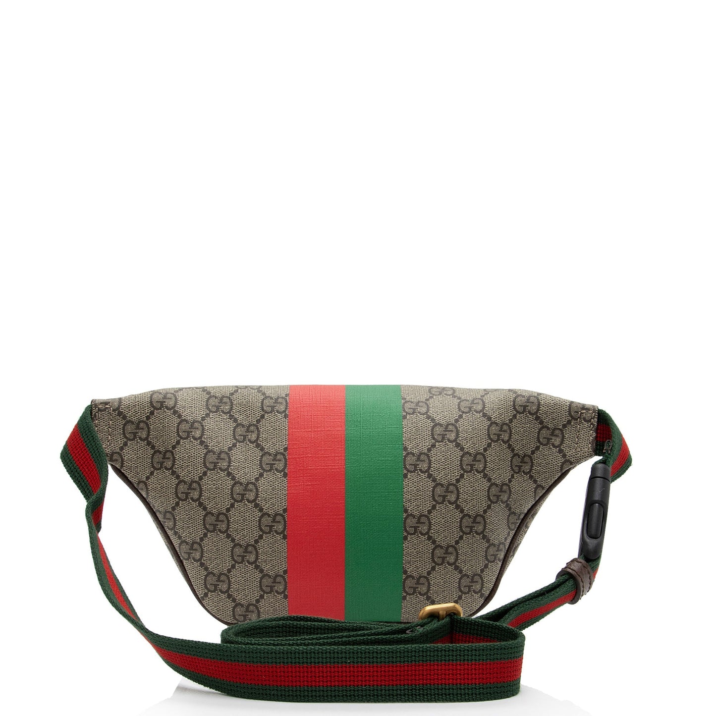 Gucci GG Supreme Tiger Belt SHF-cSEBoM Leather Canvas Nylon Brown Accessory