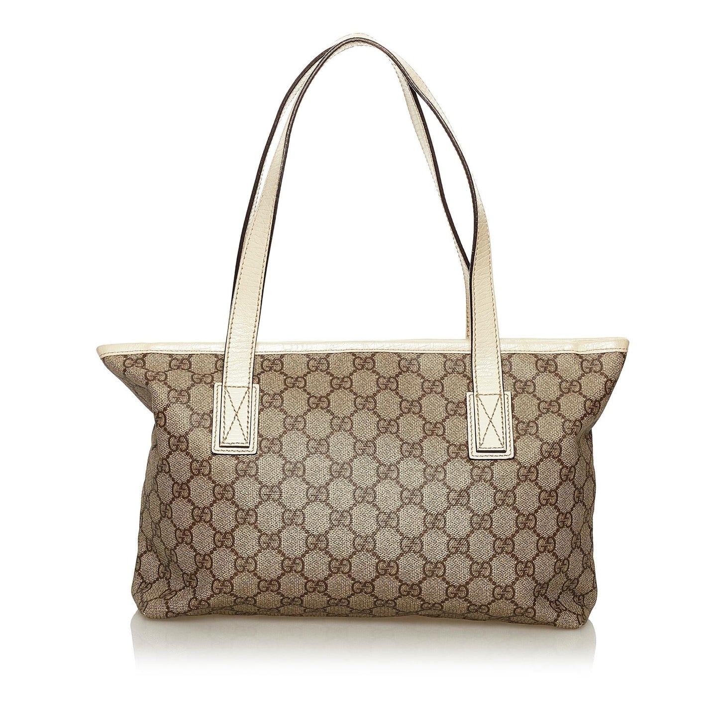 Gucci GG Supreme SHG Canvas White Brown Tote Bag Bag Shg